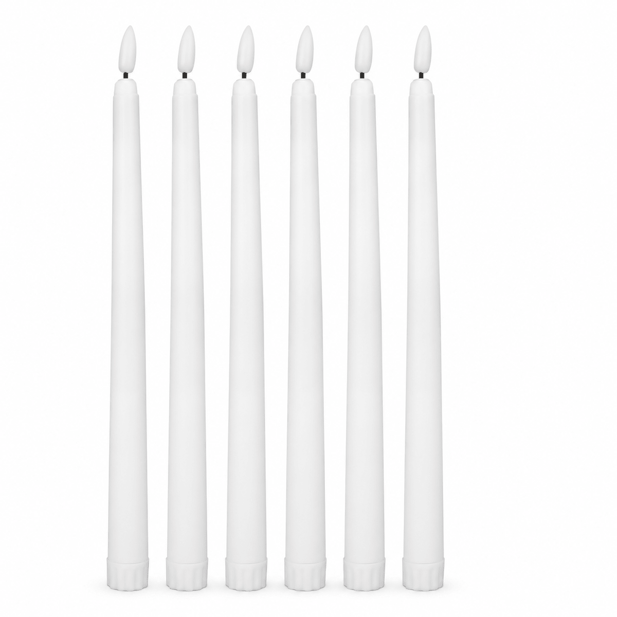 Flameless taper candle option 6 White