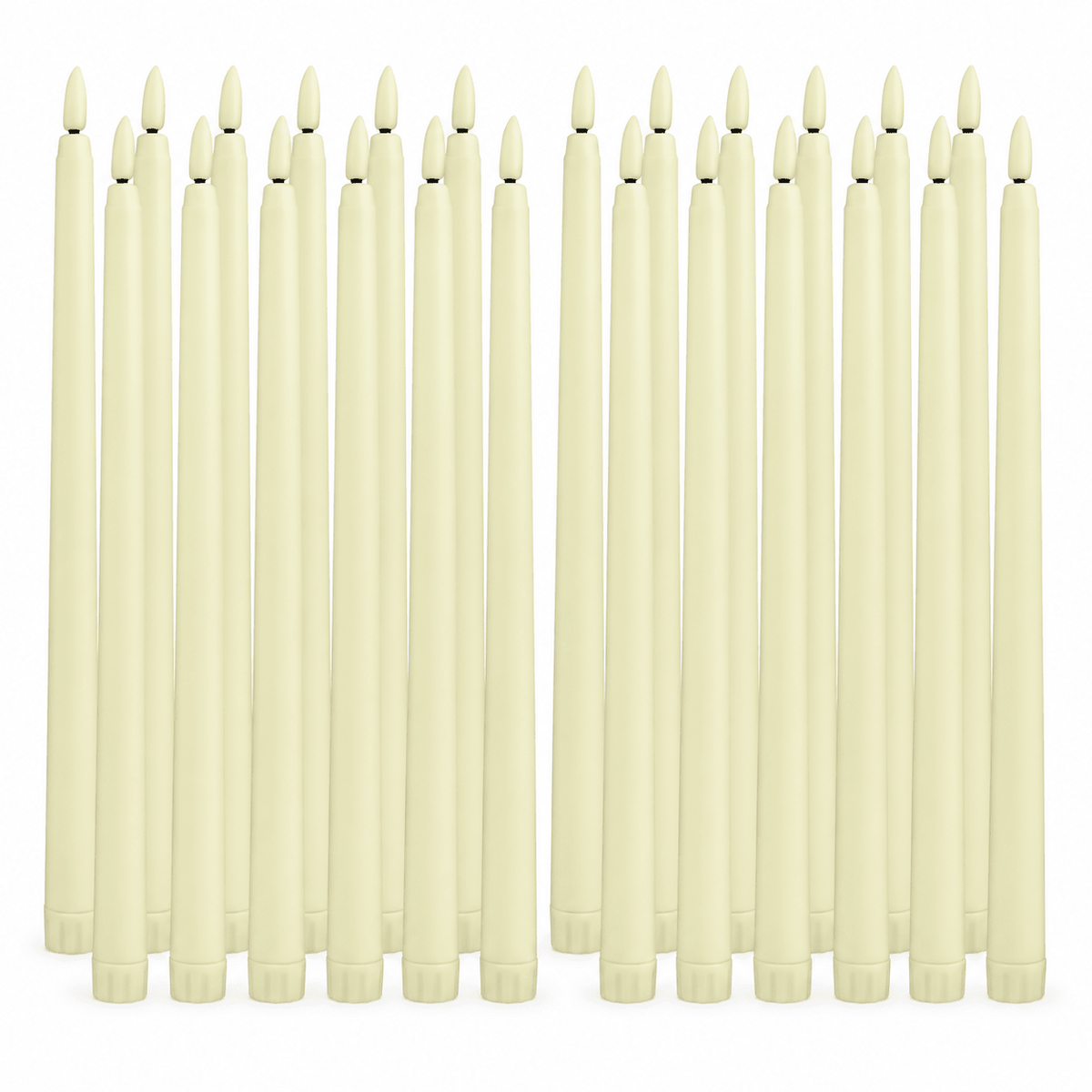 Flameless taper candle option 24 Ivory