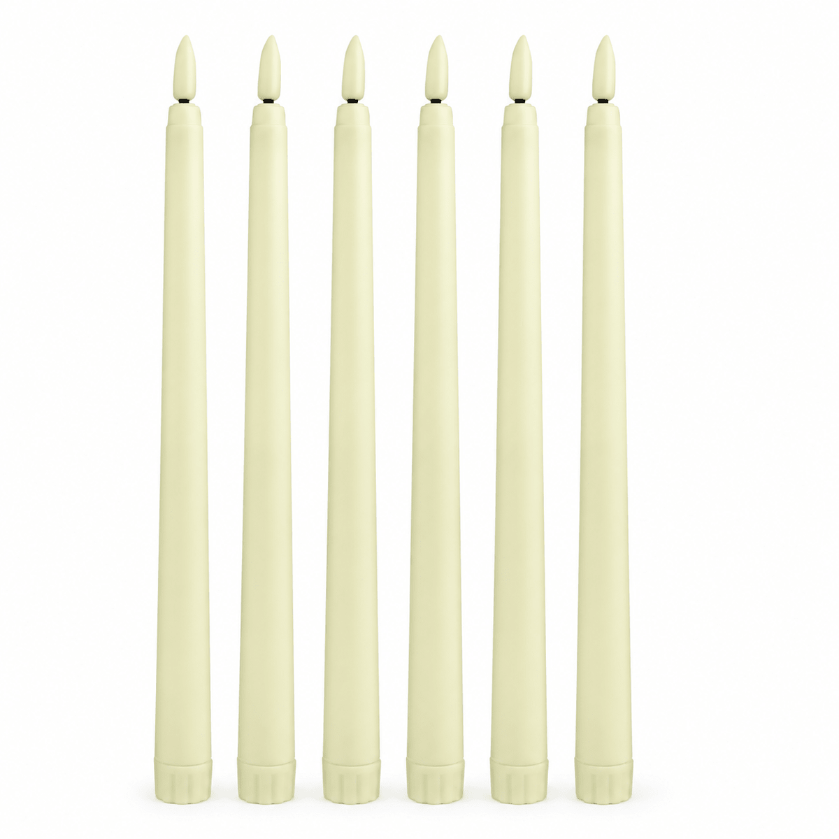 Flameless taper candle option 6 Ivory