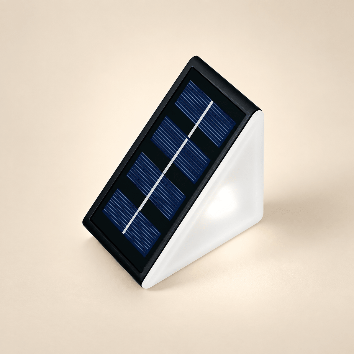 White triangular solar step light