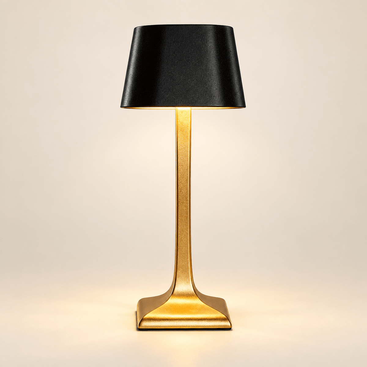 Square Cordless Table Lamp with Touch Dimming — Gold