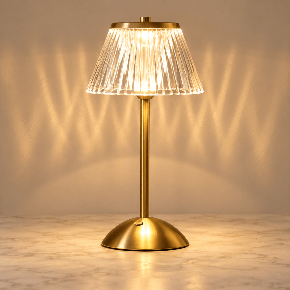 Rechargeable Acrylic Table Lamp with Touch Dimming product photograph