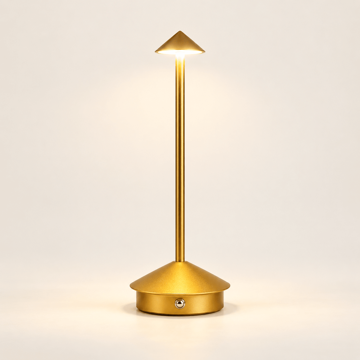 Aluminum Cordless Table Lamp with Dimmable LED — Gold