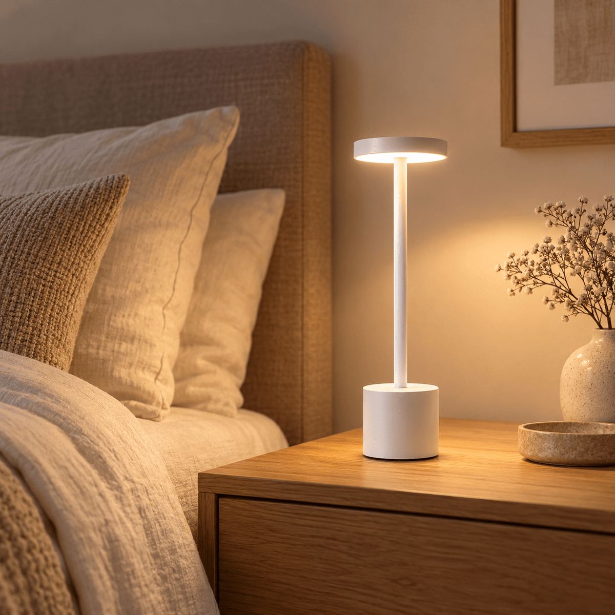 Rechargeable Aluminum Touch Table Lamp, StyleB product photograph