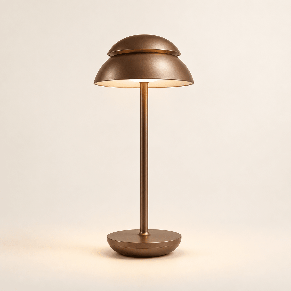Nordic Cordless Table Lamp with Touch Dimming — Brown