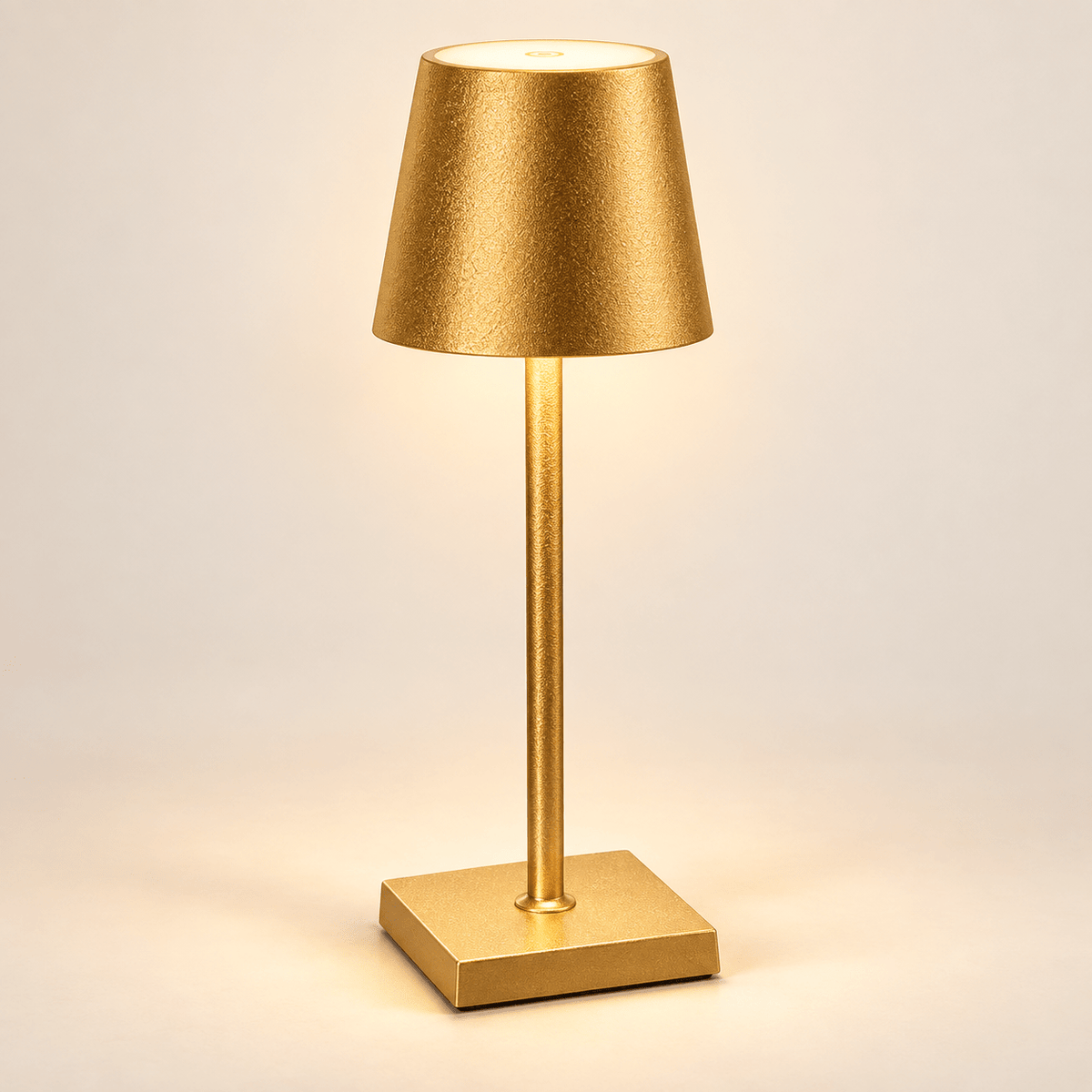Crackle Shade Cordless Table Lamp — Gold