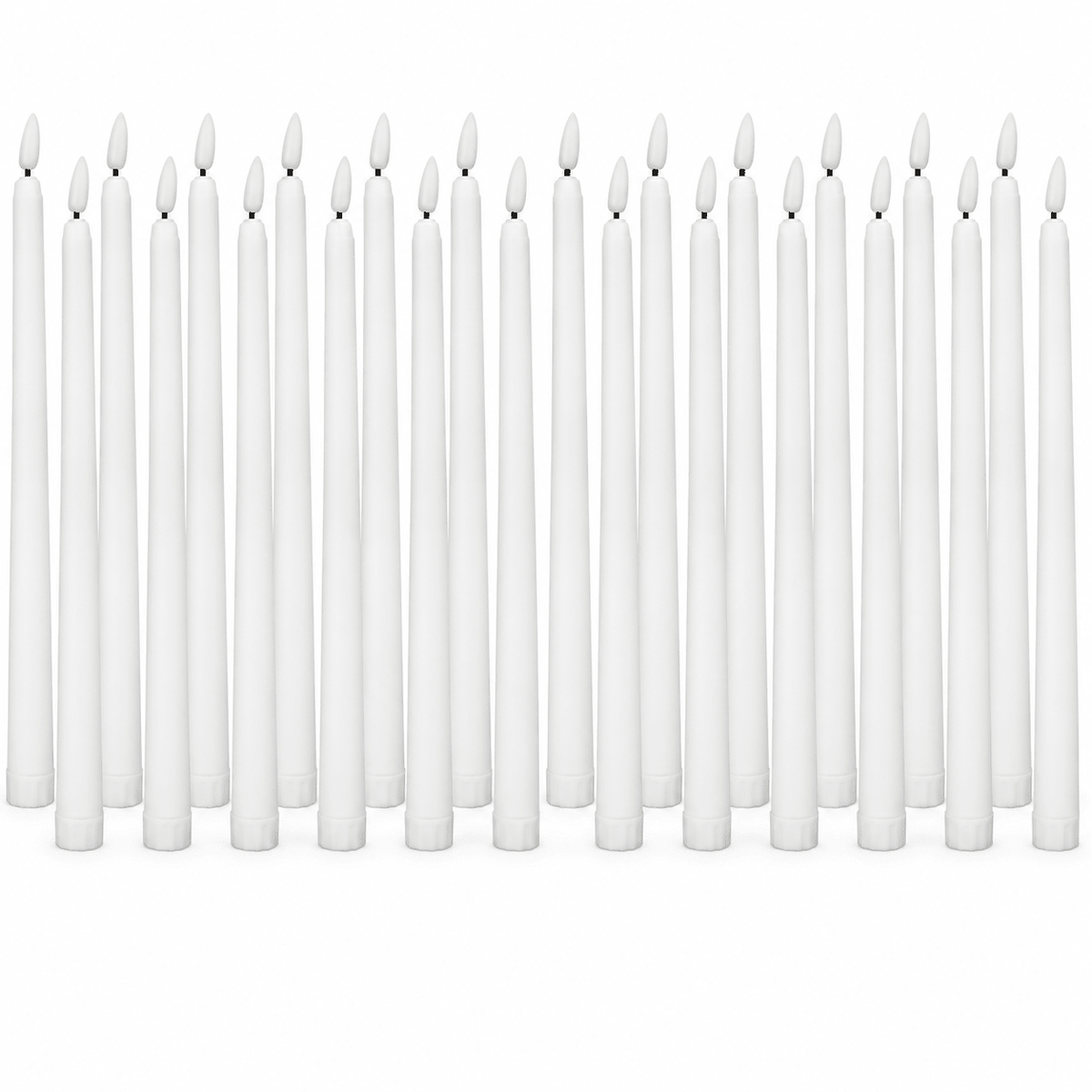 Flameless taper candle option 24 White