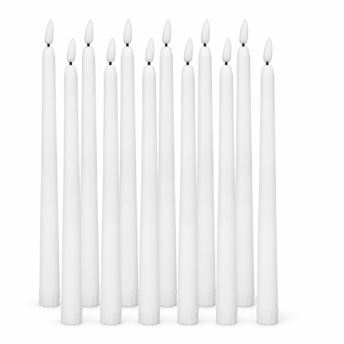 Flameless taper candle option 12 White