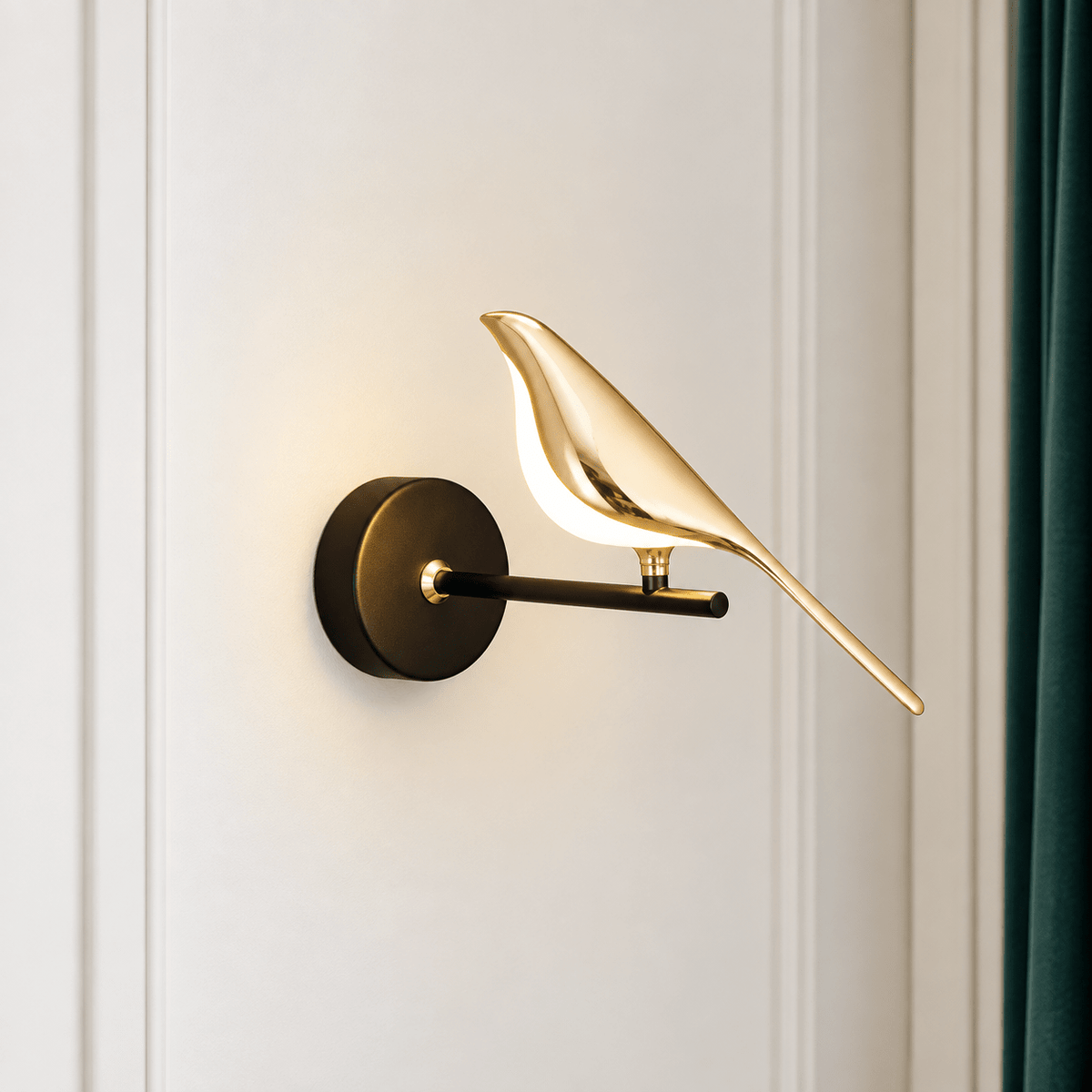 Gold Bird LED Wall Sconce, StyleA product photograph