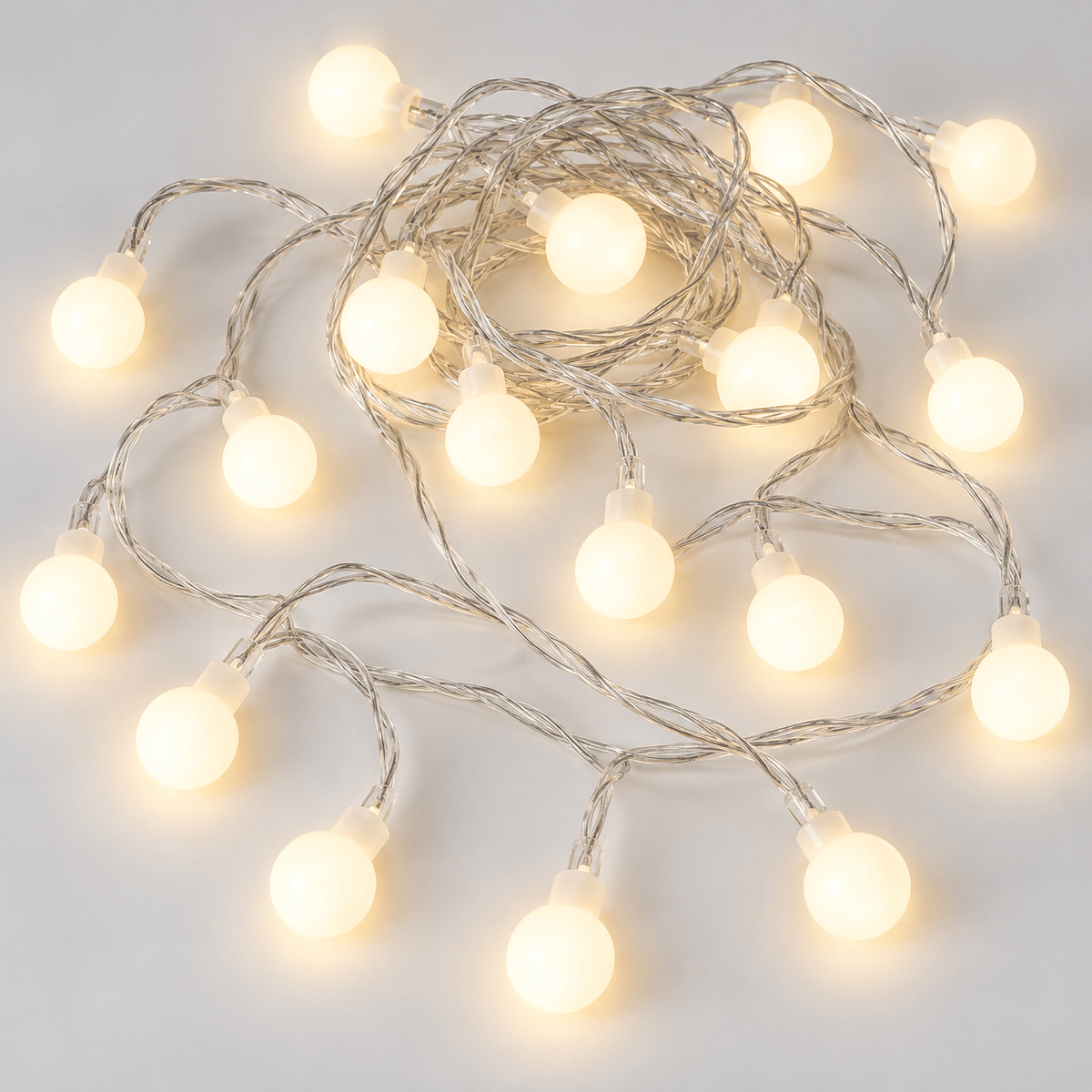 LED Globe String Lights, USB or Battery Powered studio view