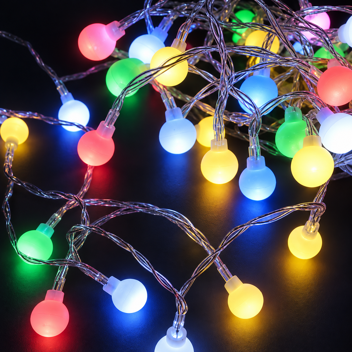 LED Globe String Lights, USB or Battery Powered detail view
