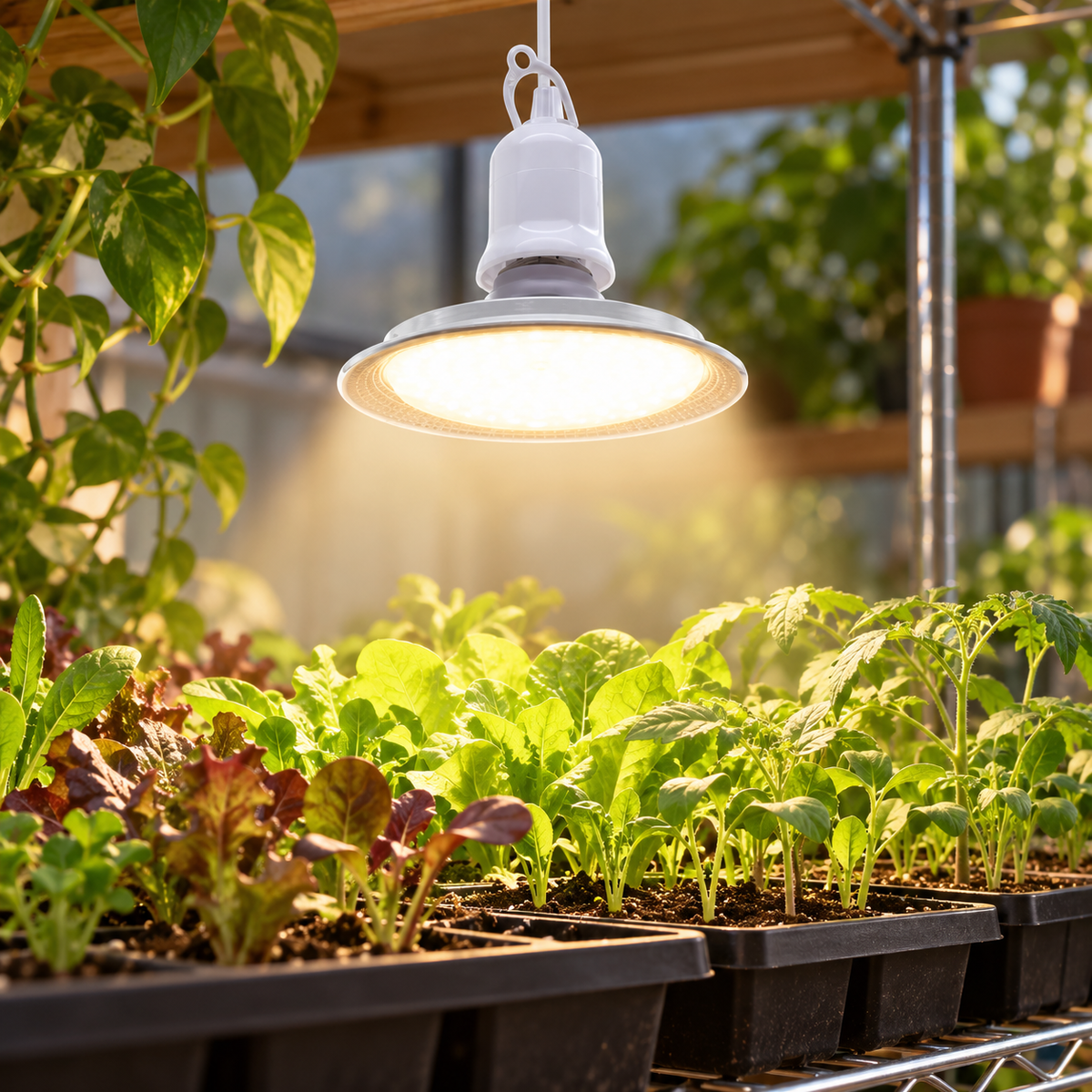 Full Spectrum E27 LED Grow Bulb, 18W, lifestyle view