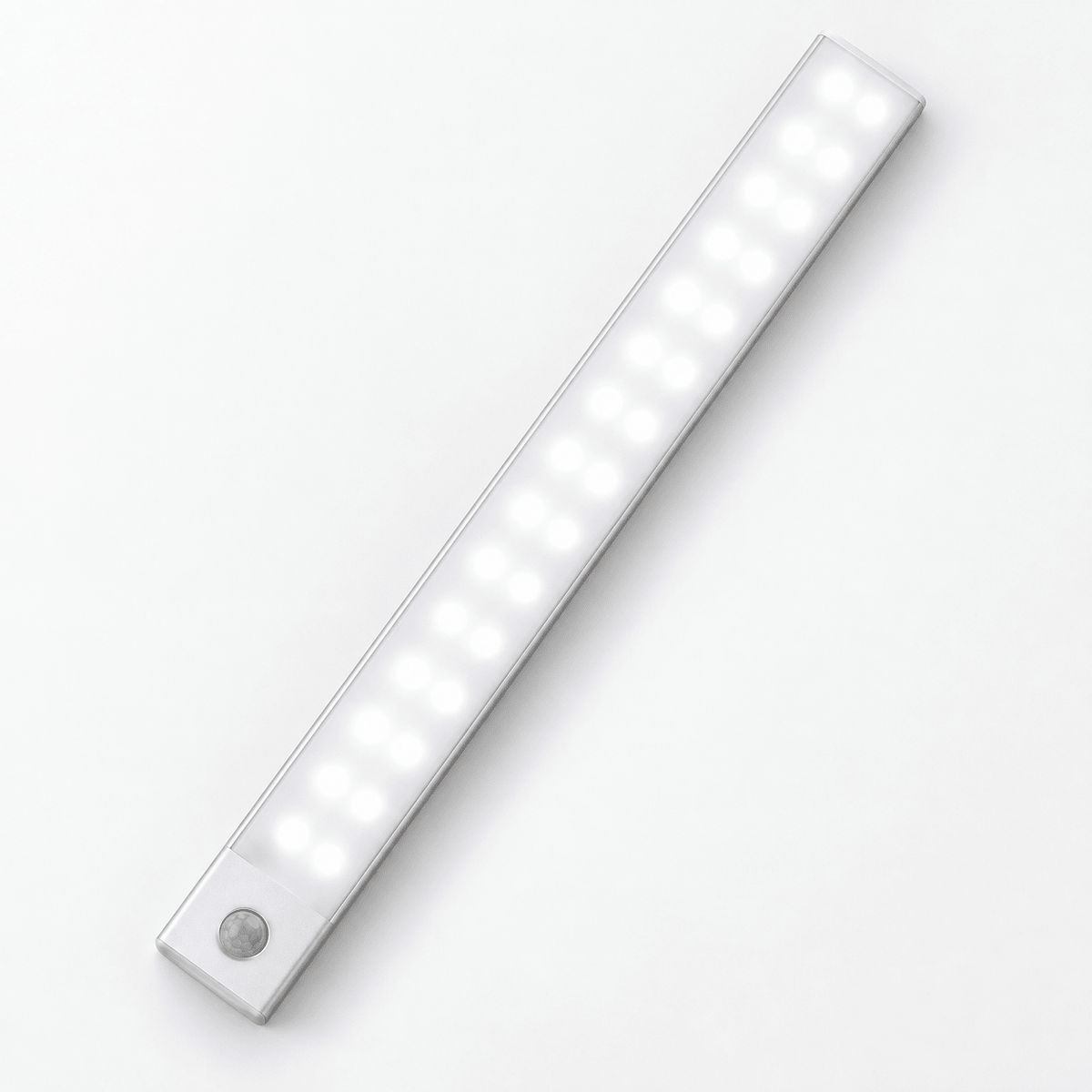 Magnetic Motion Sensor Cabinet Light with 3 Modes Silver, 30 cm