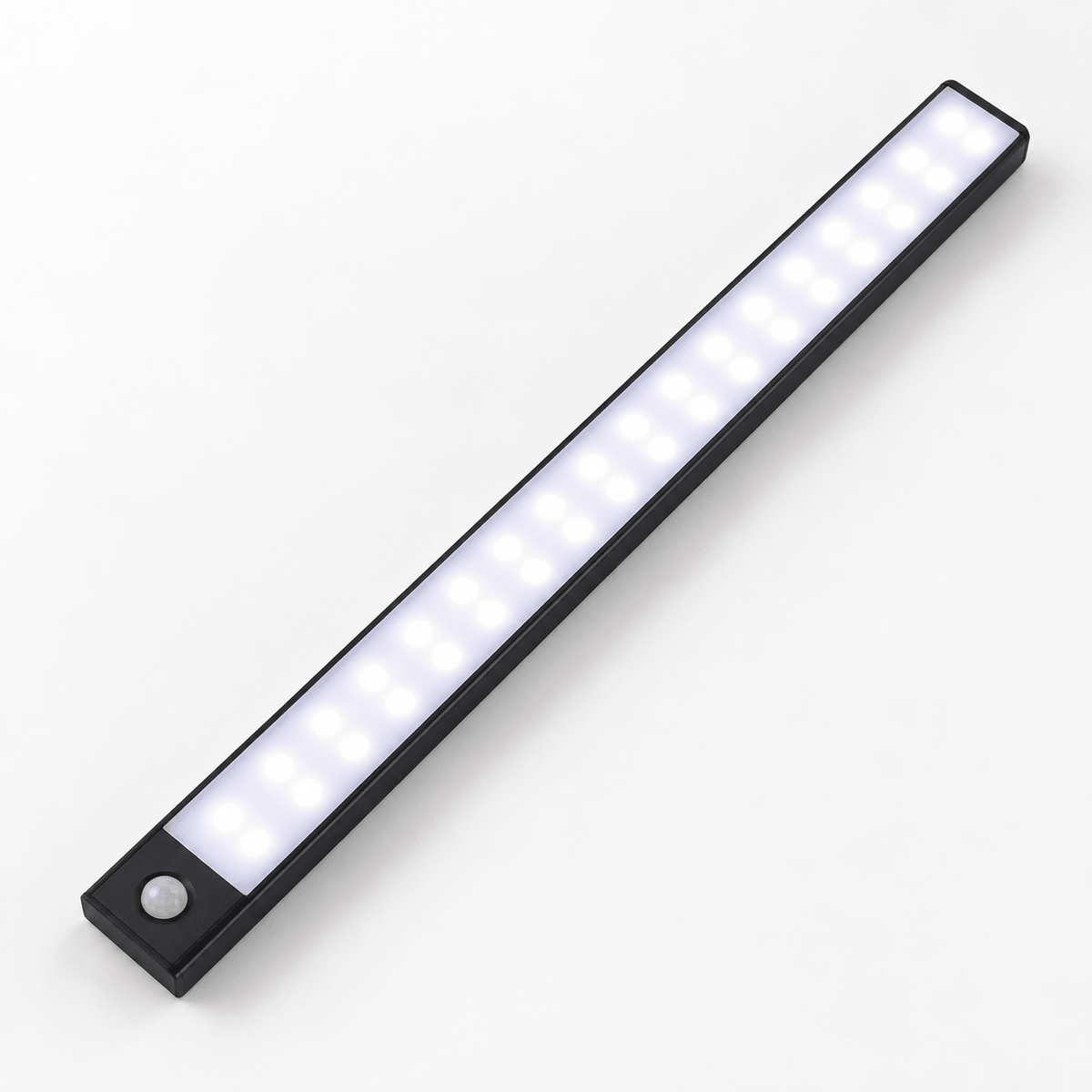 Magnetic Motion Sensor Cabinet Light with 3 Modes Black, 40 cm