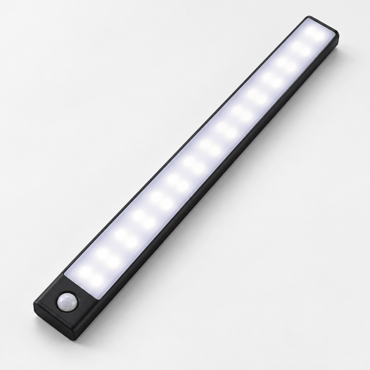 Magnetic Motion Sensor Cabinet Light with 3 Modes Black, 30 cm