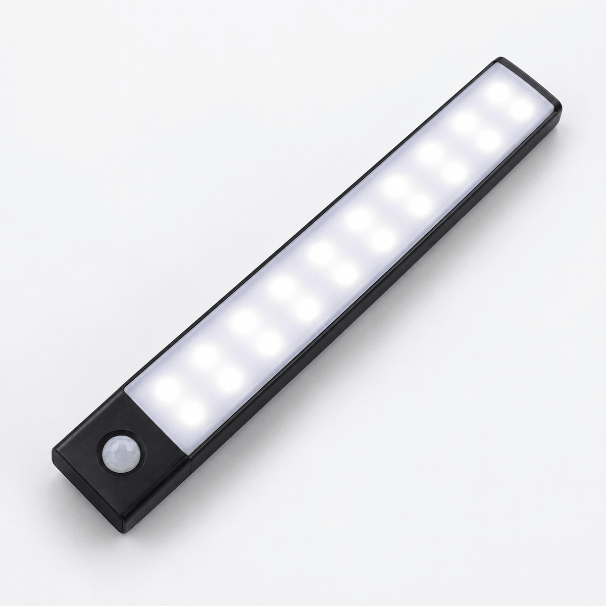 Magnetic Motion Sensor Cabinet Light with 3 Modes Black, 20 cm