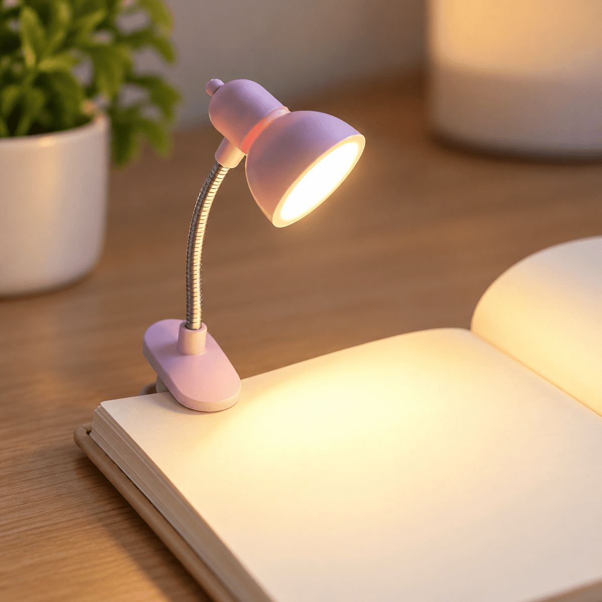 Mini Clip-On Book Light with Adjustable Neck — Detail