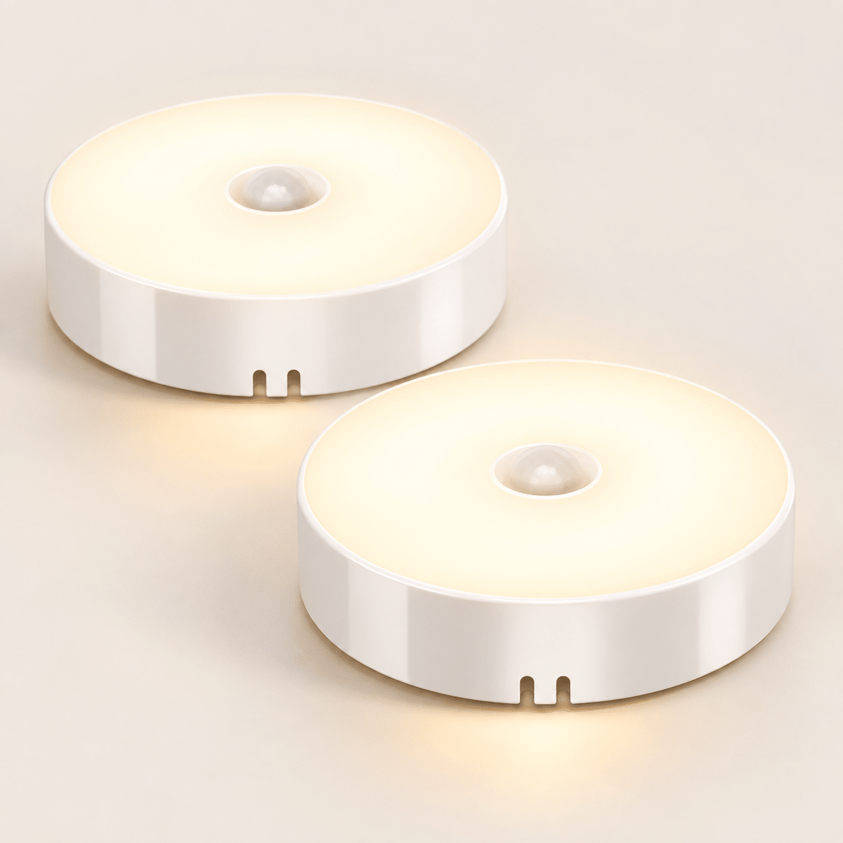 Rechargeable Motion Sensor Puck Night Lights studio view