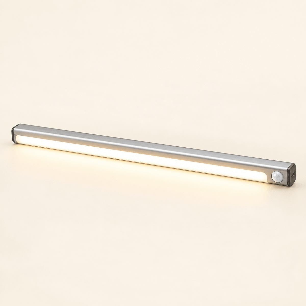 Rechargeable Motion Sensor Cabinet Light Bar — Silver 40 cm