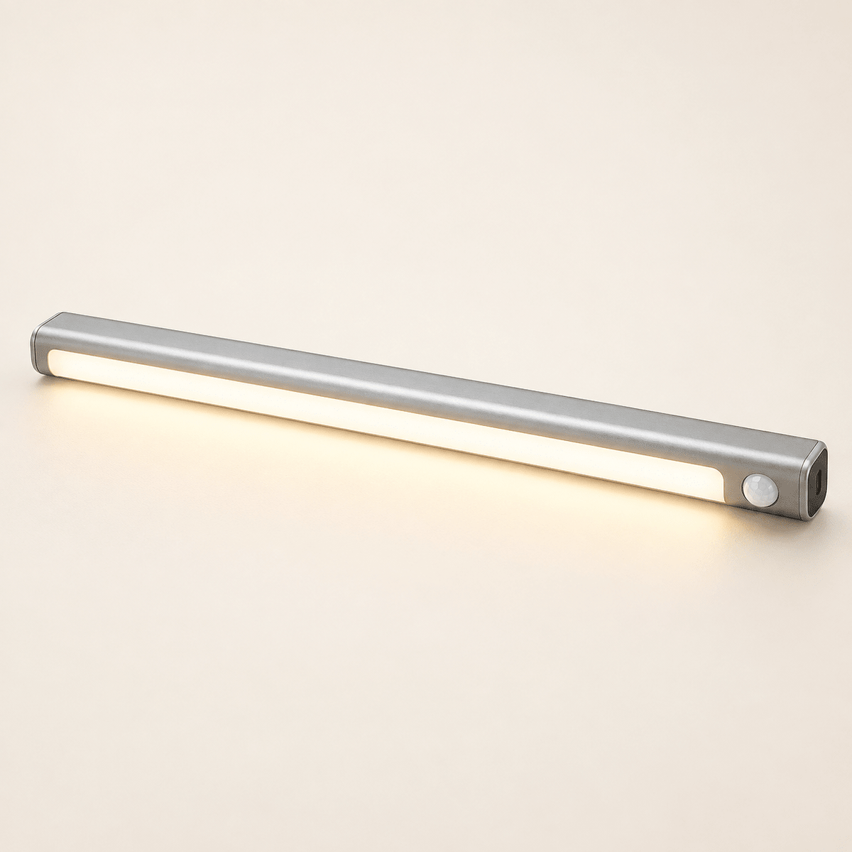 Rechargeable Motion Sensor Cabinet Light Bar — Silver 30 cm