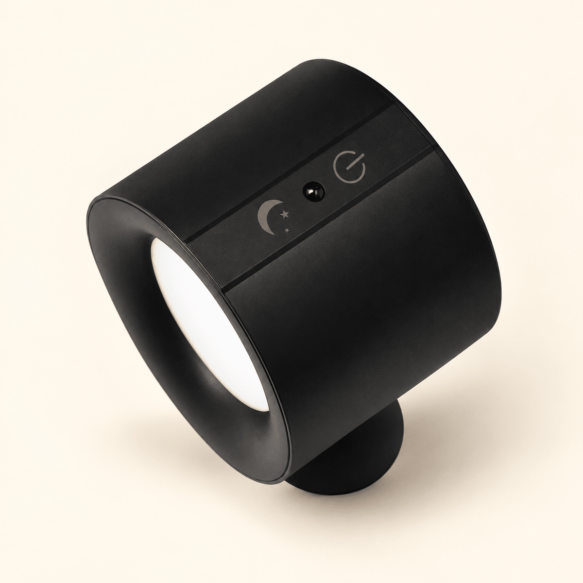 Black magnetic cylindrical wall light