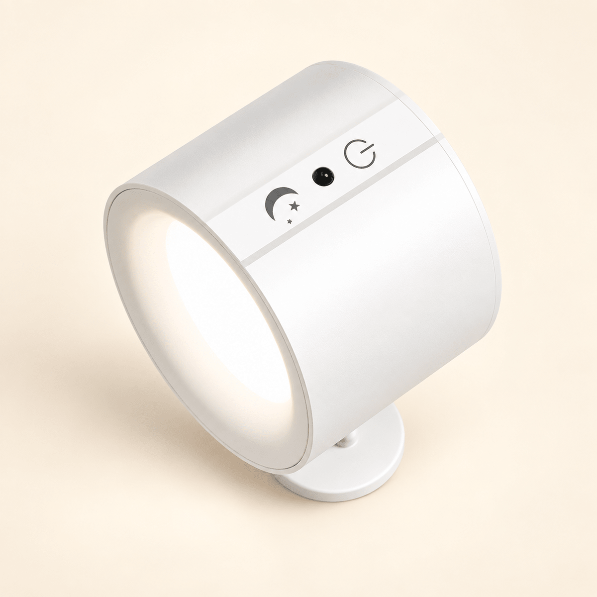 White magnetic cylindrical wall light