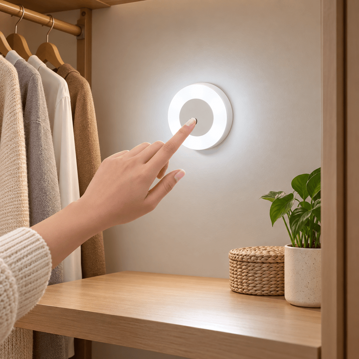 Rechargeable Magnetic Wall Light with Touch Dimming, lifestyle view
