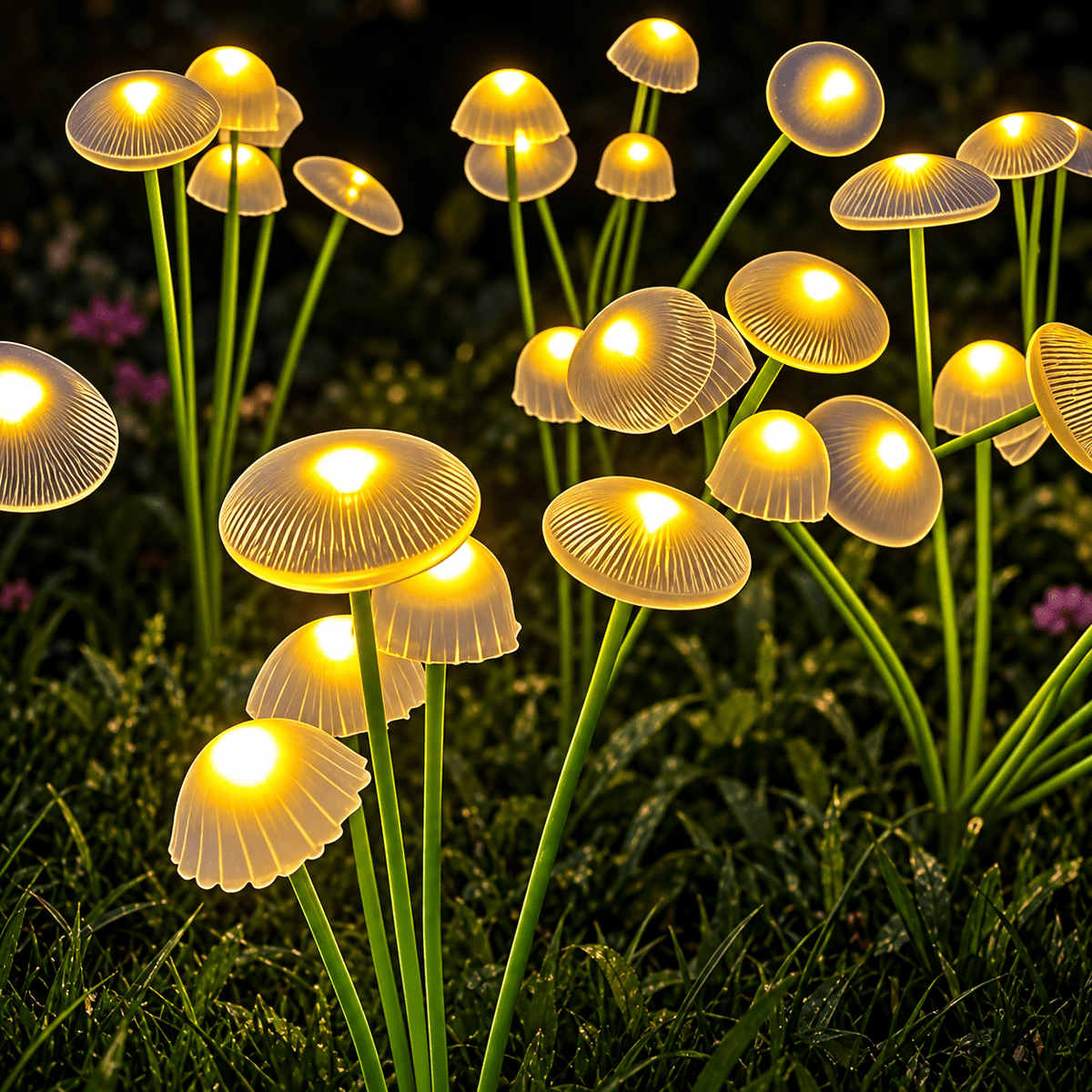 Colour changing solar mushroom garden light