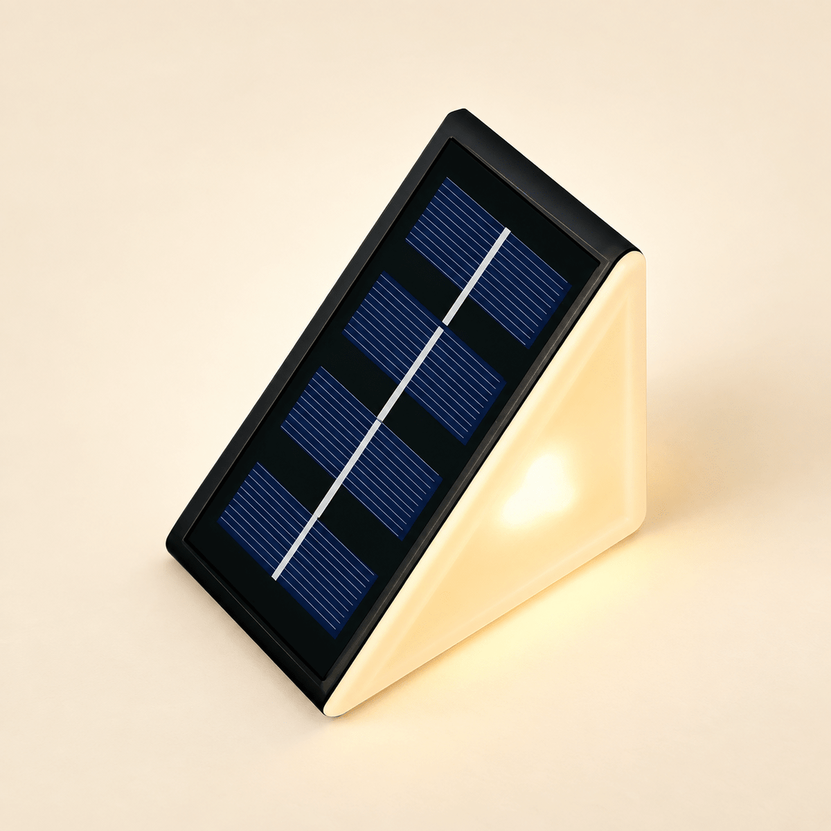 Warm white triangular solar step light