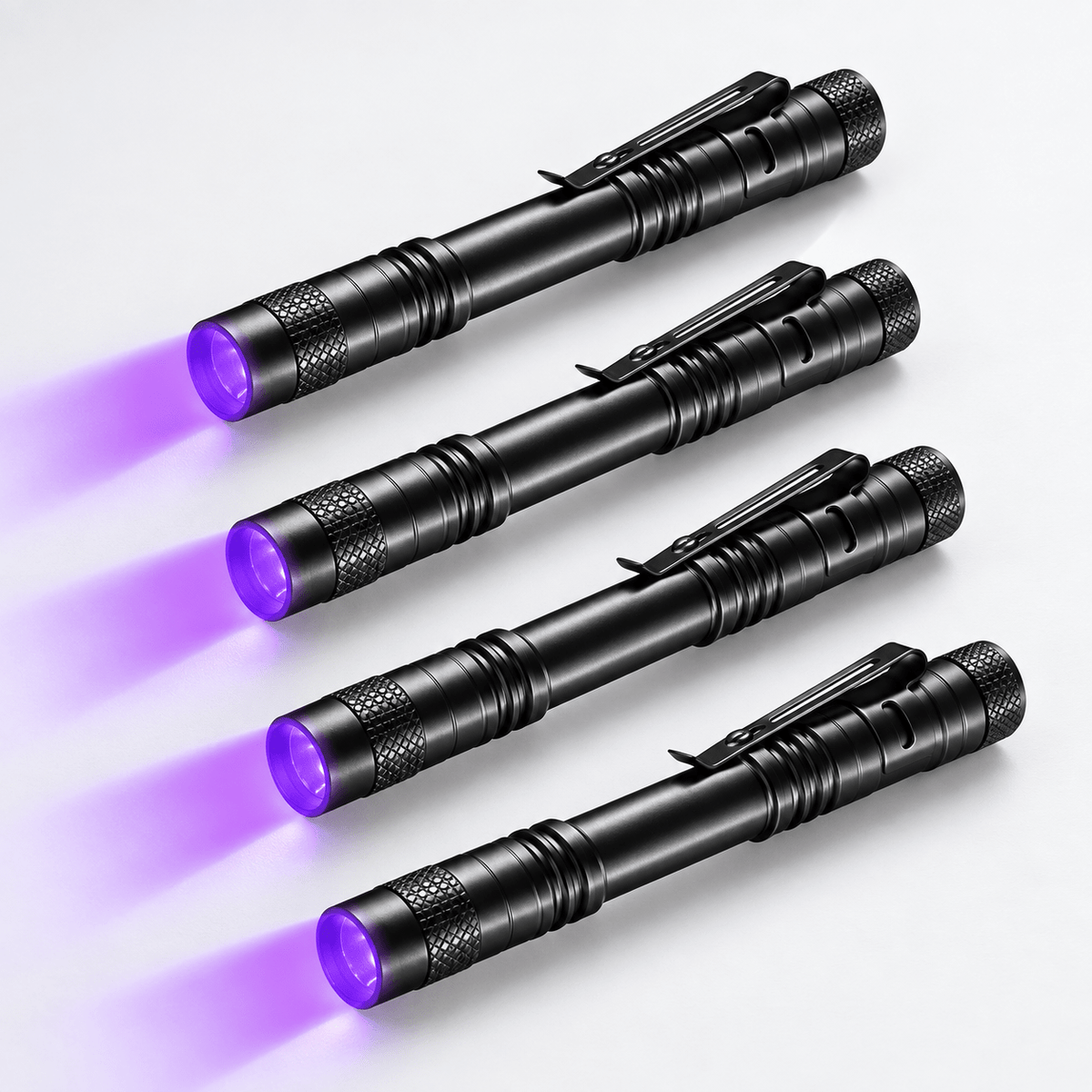 395nm UV Flashlight with Adjustable Focus Long, 4 pack
