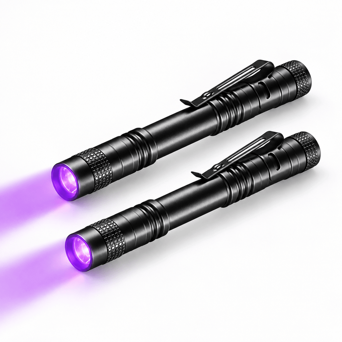 395nm UV Flashlight with Adjustable Focus Short, 2 pack
